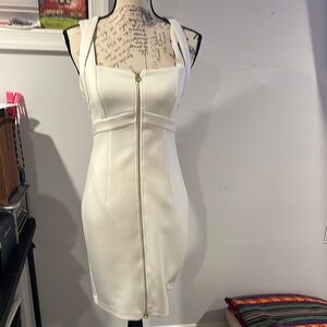 Calvin Klein Ivory Mini Dress with Zipper